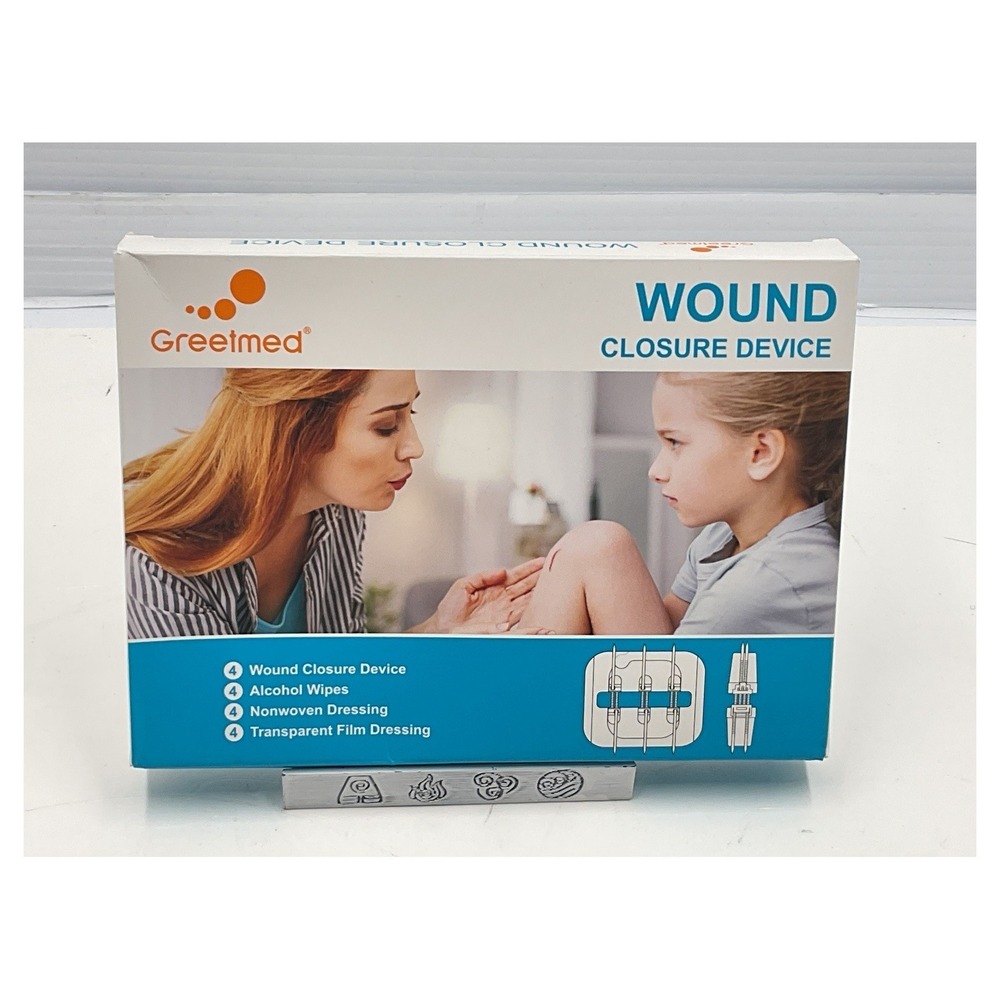Greetmed‎ 24 Wound Closure Devices - 12 Large 12 Small Emergency Zip Stitch Kits